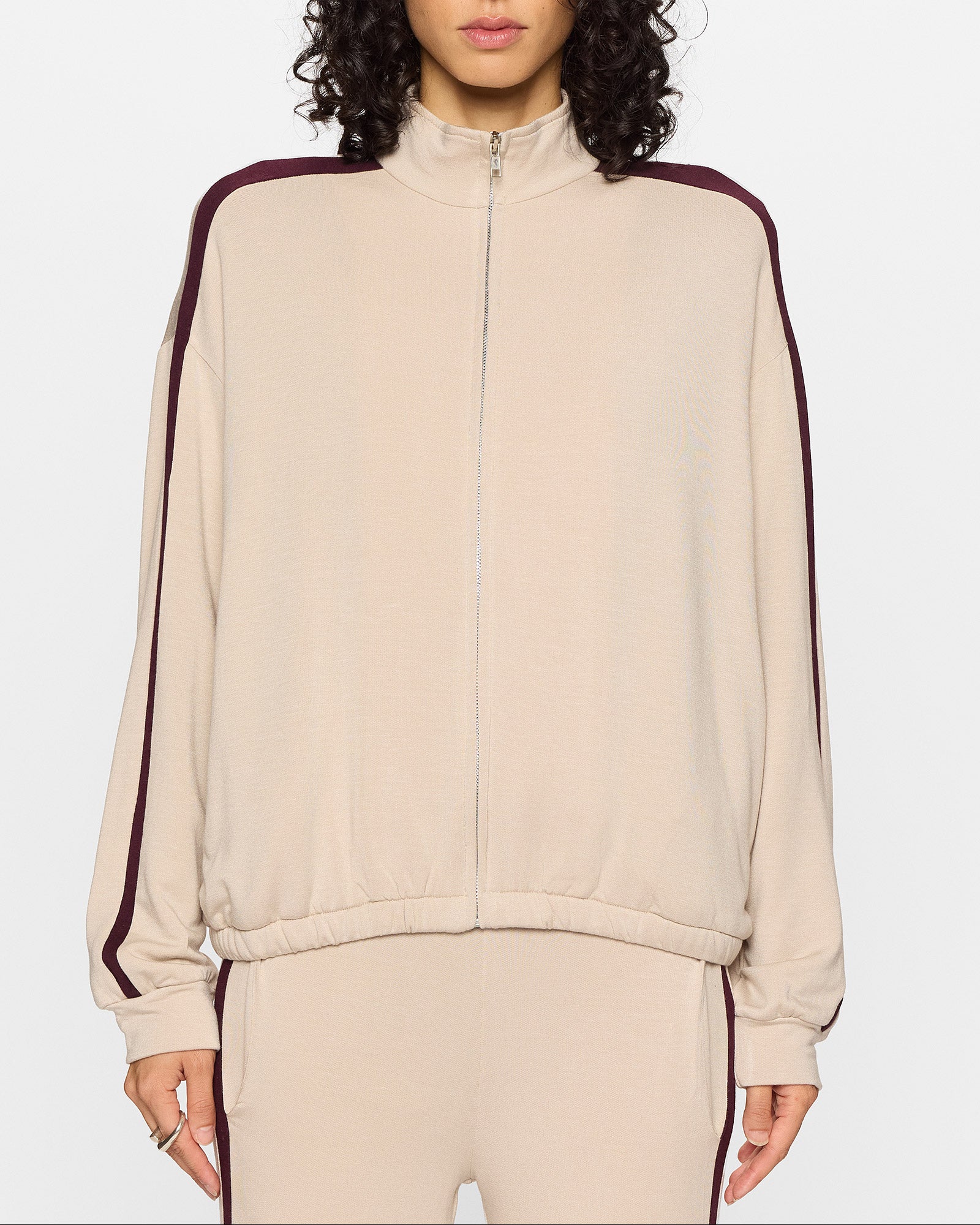 Stone/Bordeaux | The Bui Racer Zip