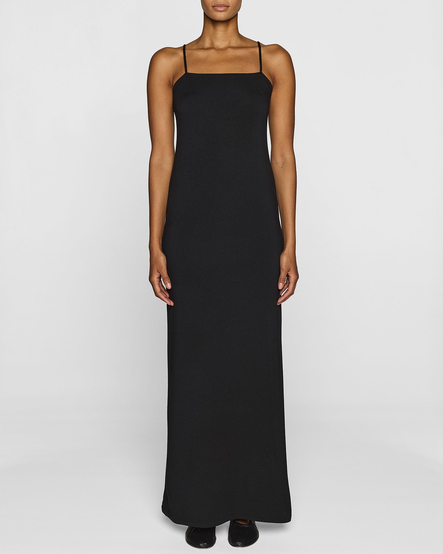 Black | The Slip Dress Front