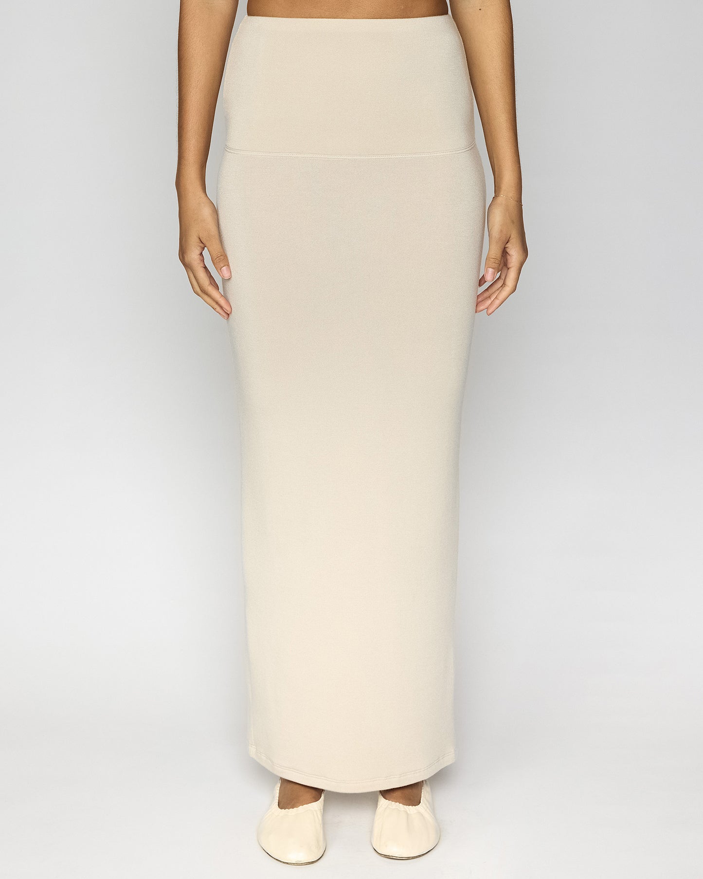 Stone | The Maxi Tube Skirt Front