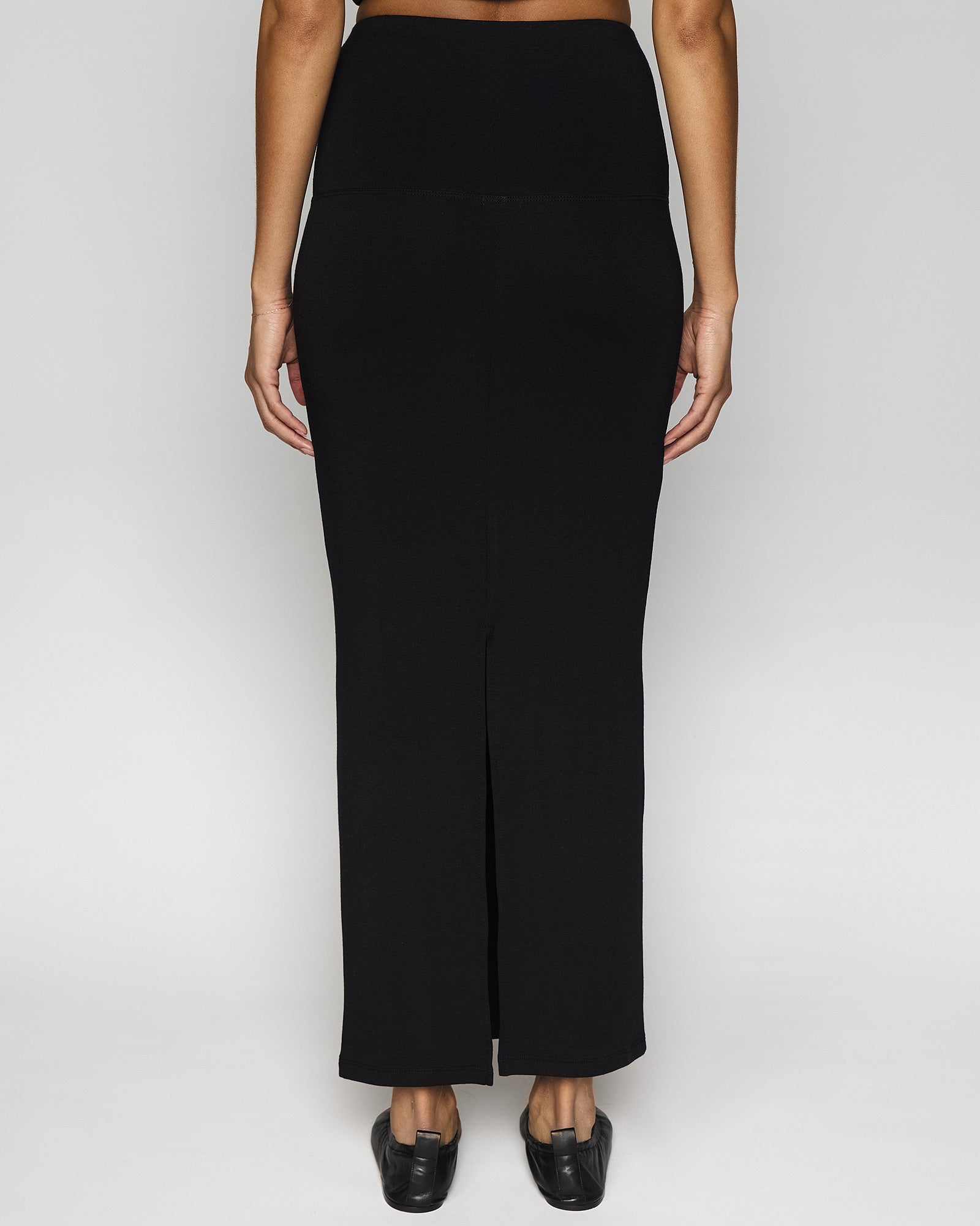 Black | The Maxi Tube Skirt Back