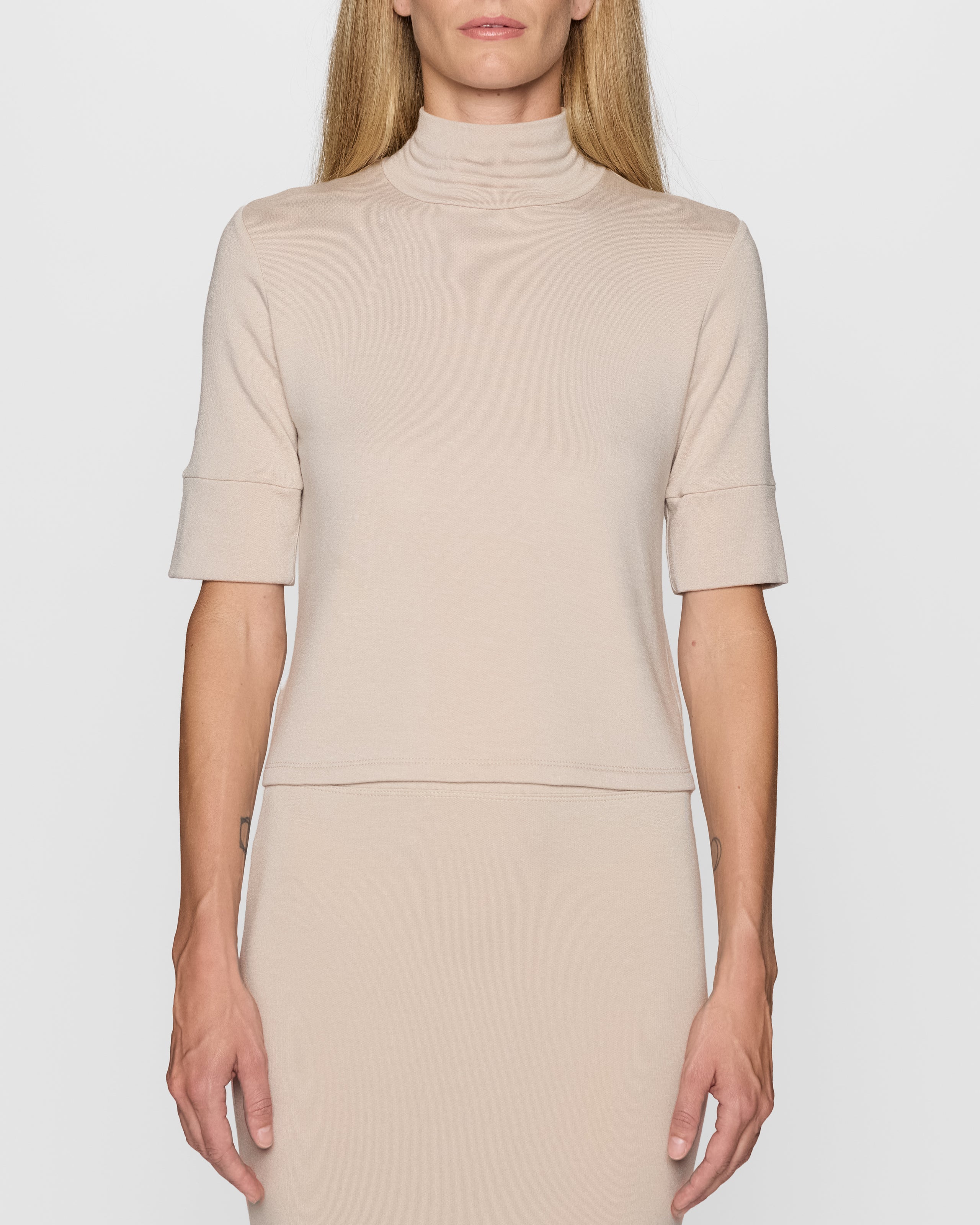 Stone | The Mock Neck Top by Bleusalt