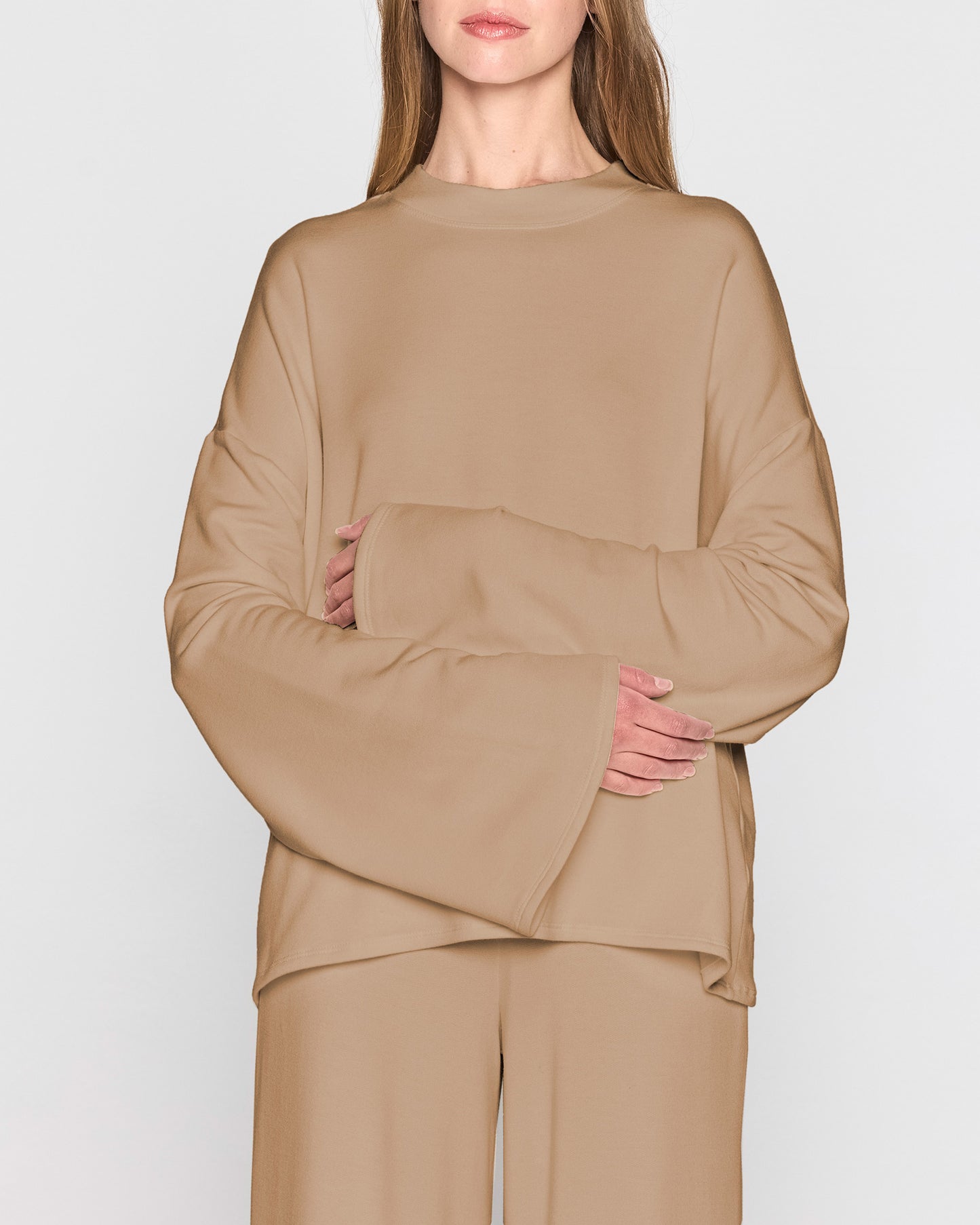 Camel | The Bell Sleeve Crew Front