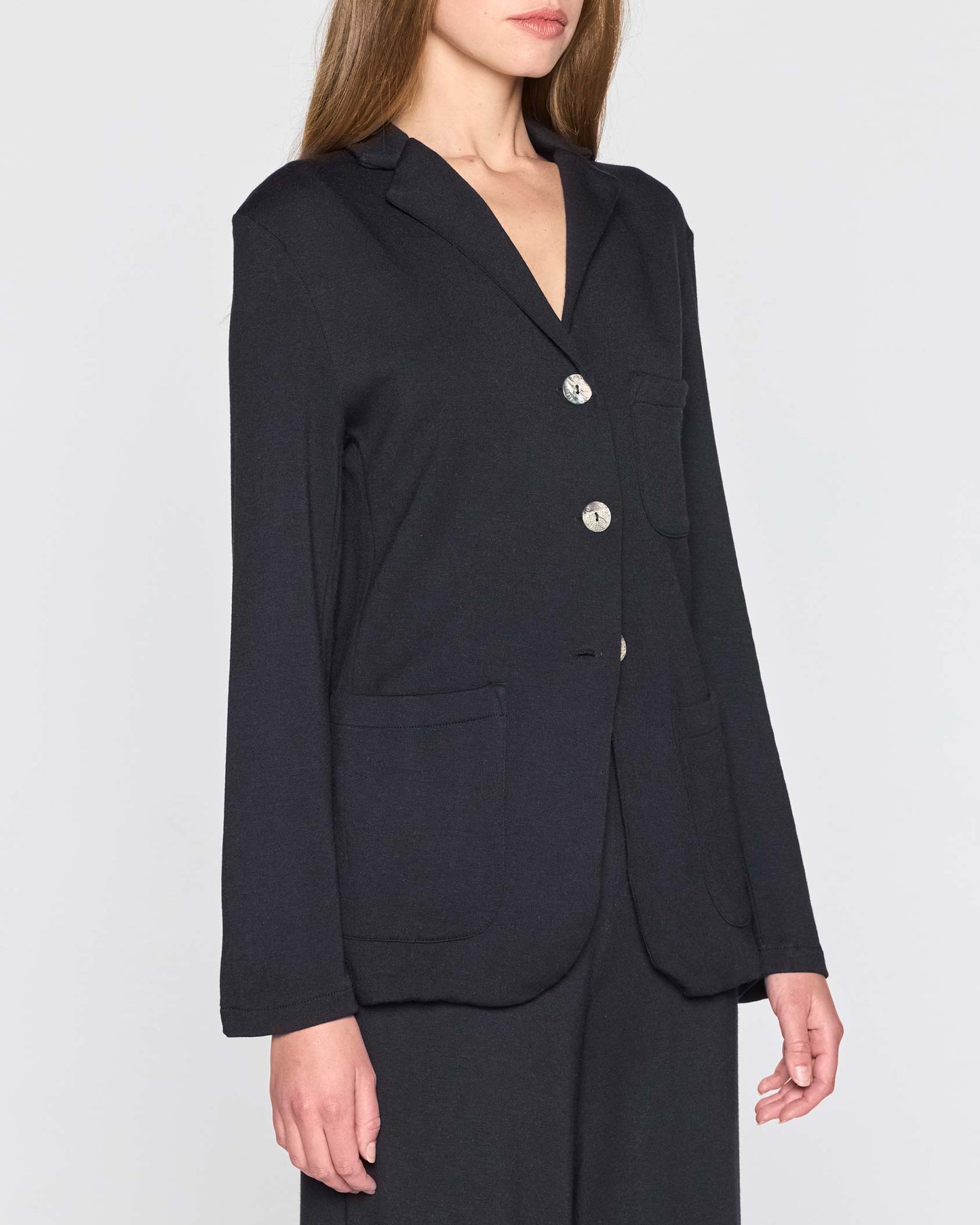 Black | Women's Blazer Angle View