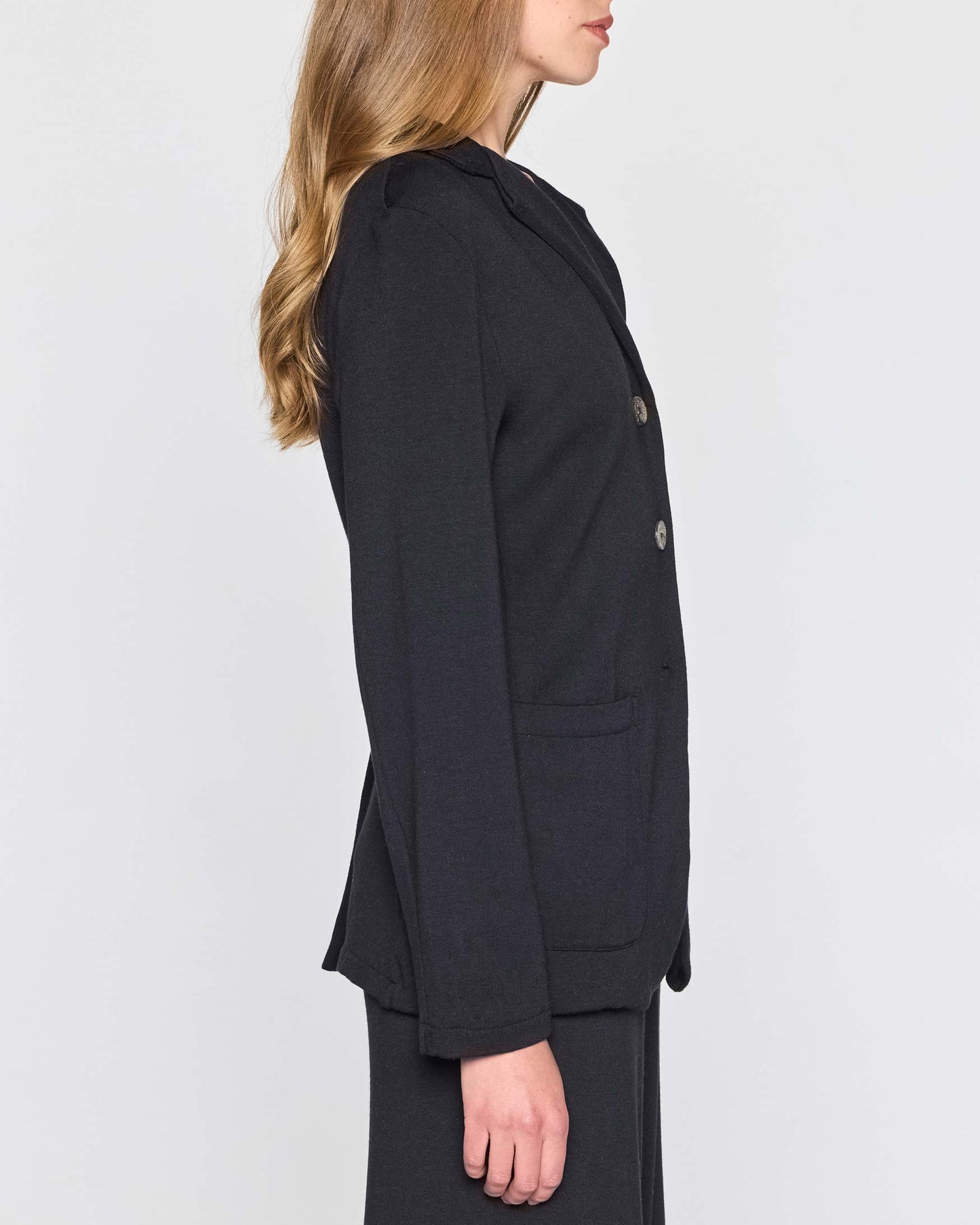 Black | Women's Blazer Side Angle