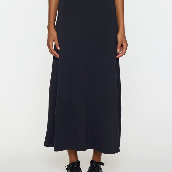 Navy | The Long A-Line Skirt Front