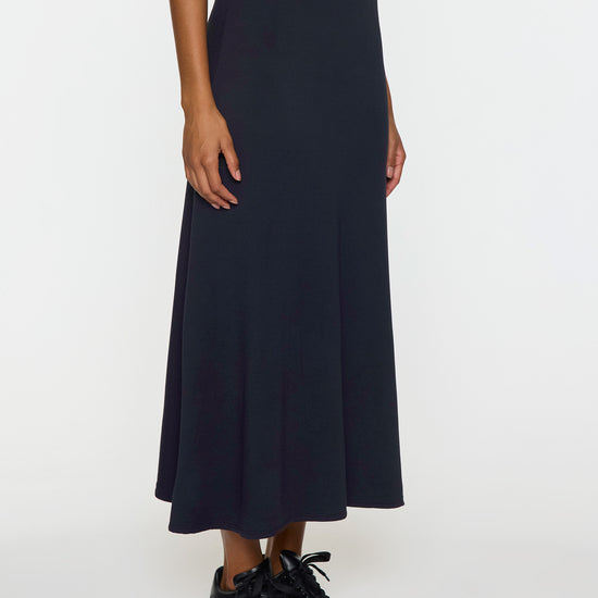 Navy | The Long A-Line Skirt Angle