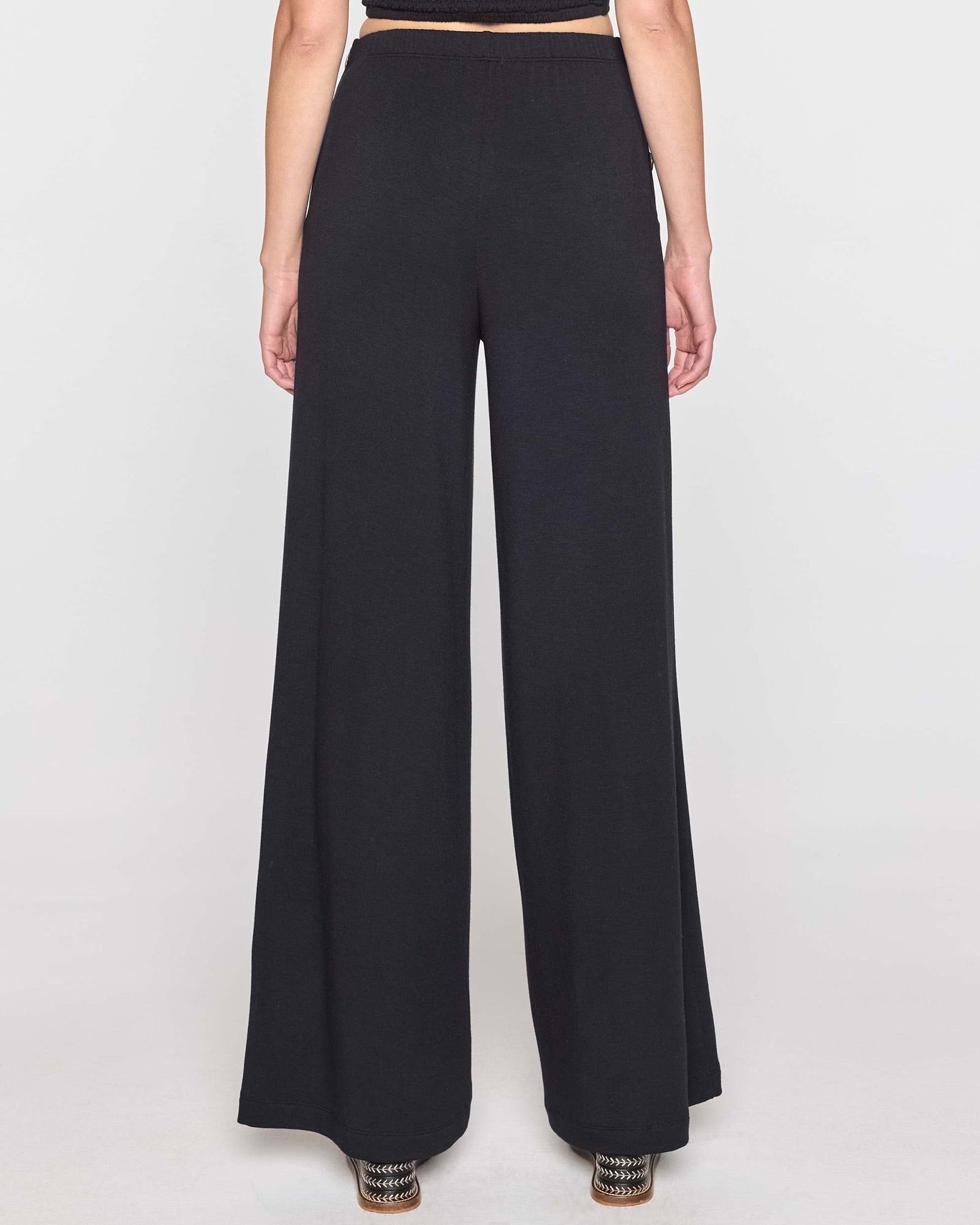Black | Palazzo Sailor Pant Back