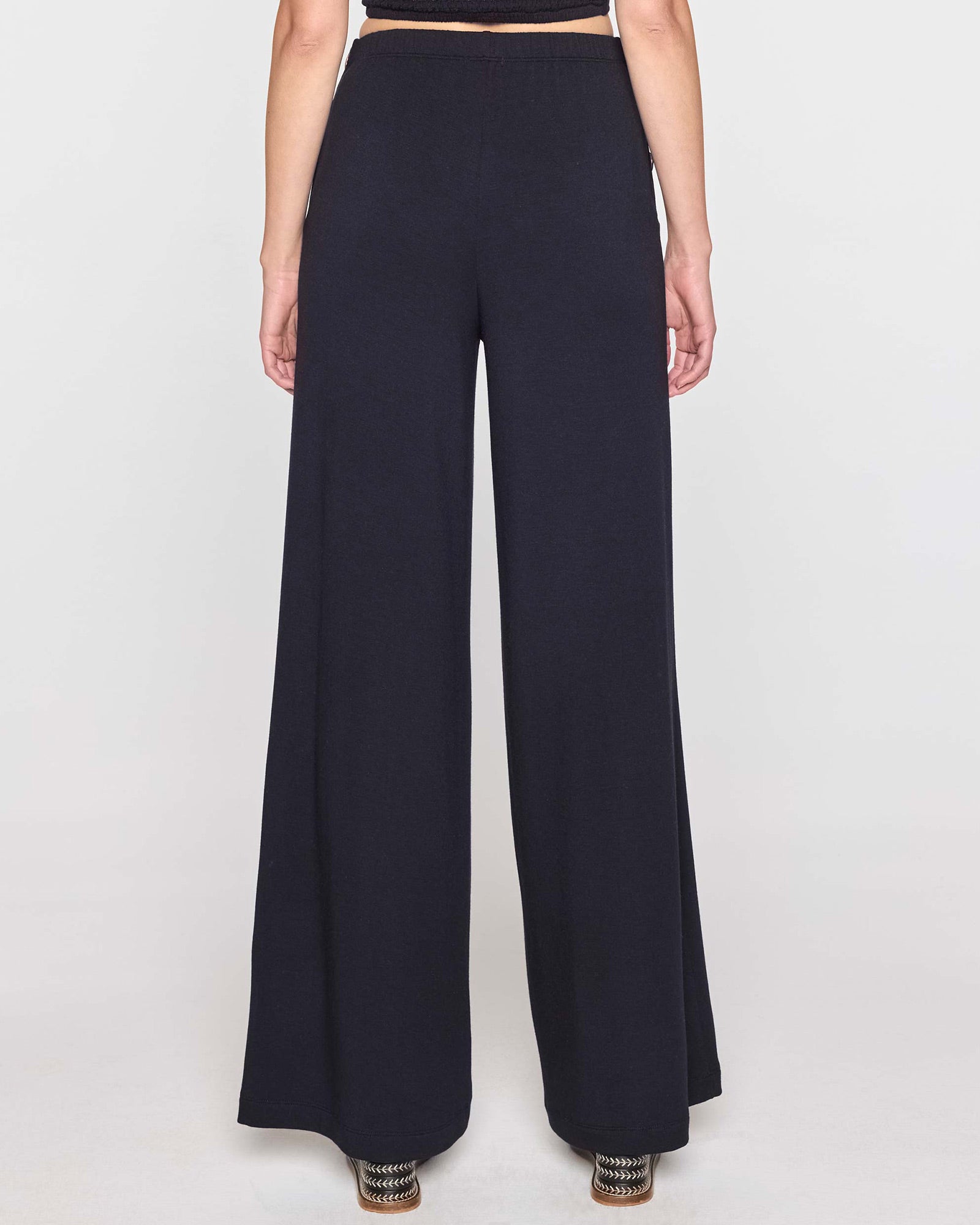 Navy | Palazzo Sailor Pant Back