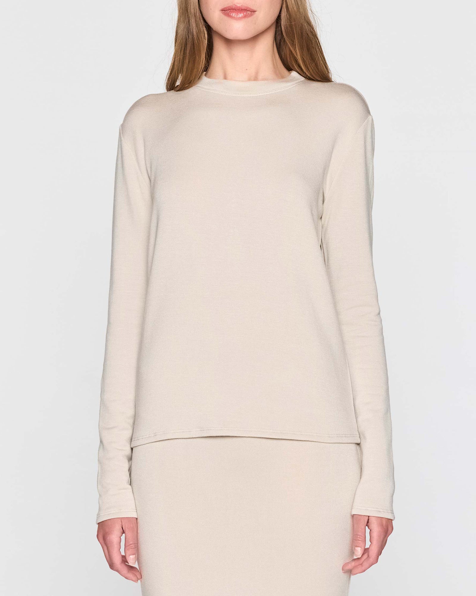 Stone | Women's Long Sleeve Crew Shirt