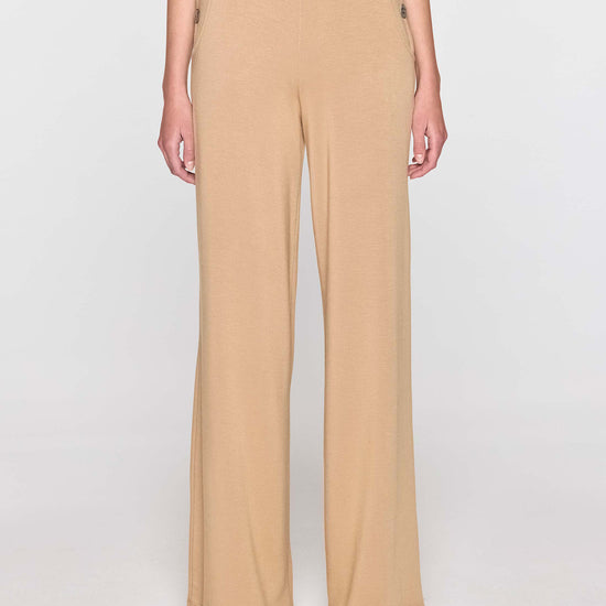 Camel | Palazzo Sailor Pant Front