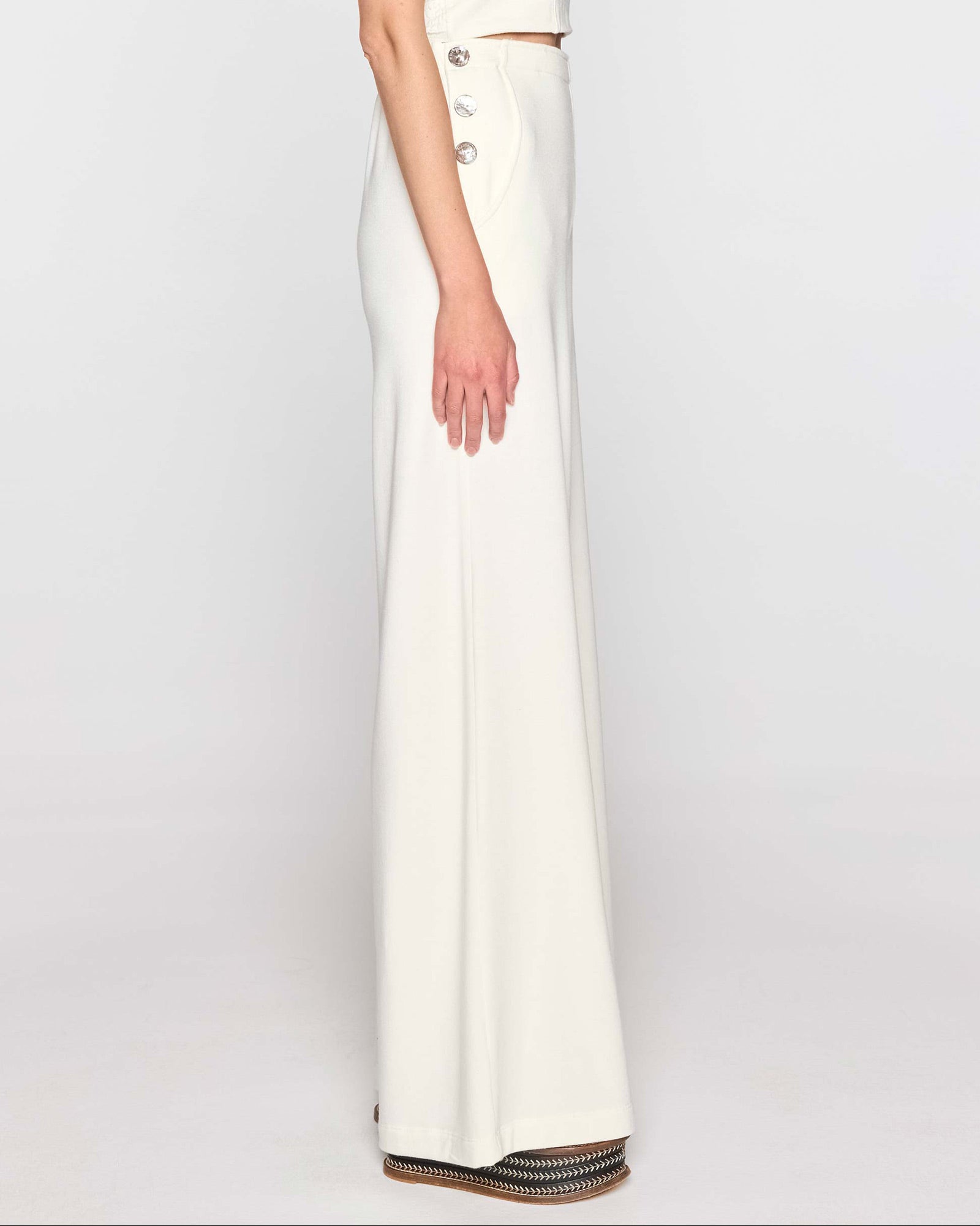 Unbleached | Palazzo Sailor Pant Side