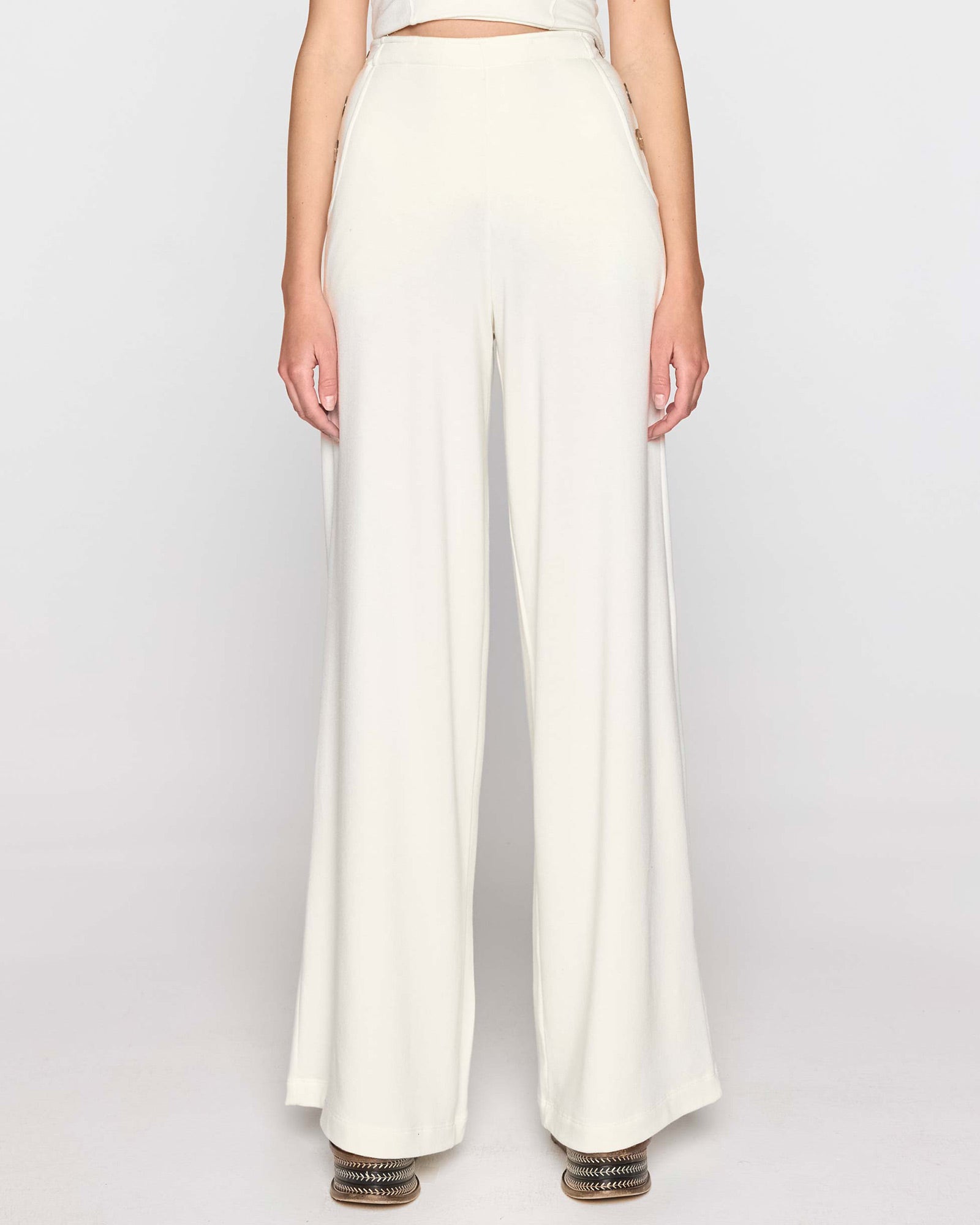 Unbleached | Palazzo Sailor Pant Front