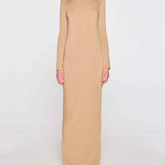 Camel | The Turtleneck Dress Front