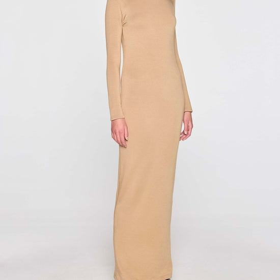 Camel | The Turtleneck Dress Angle