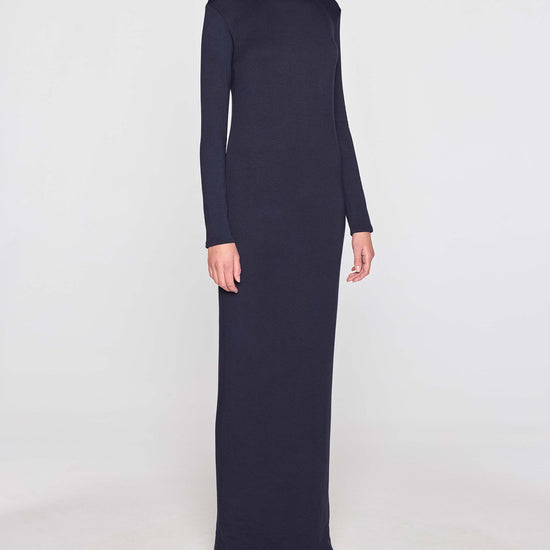 Navy | The Turtleneck Dress Angle