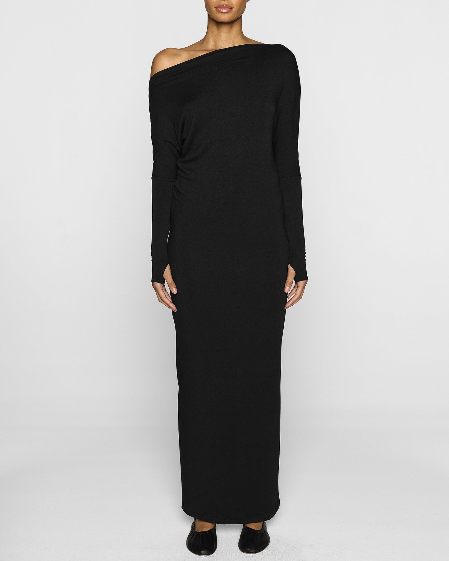 Black | Cindy Dress Off Shoulder Dress