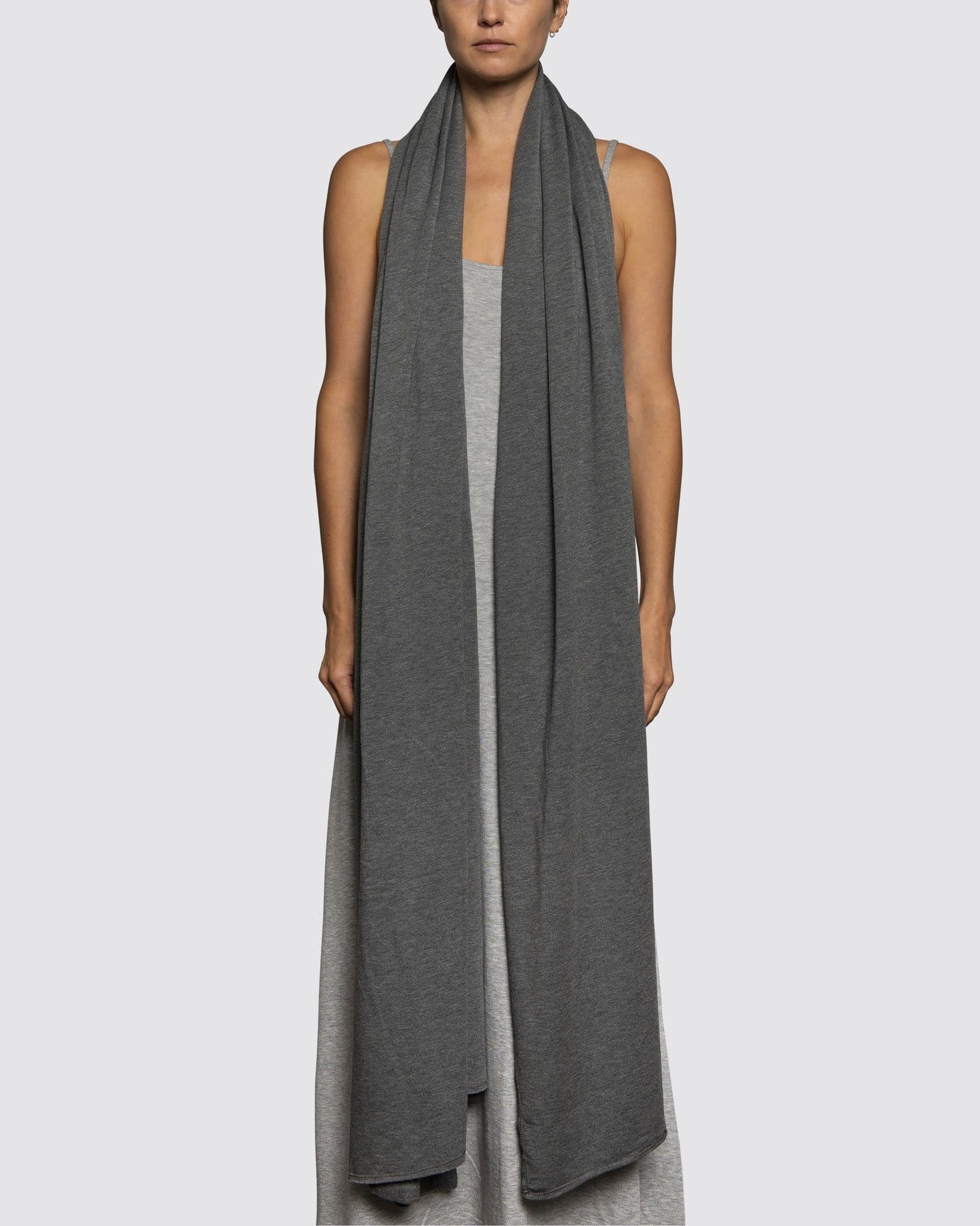Dark Gray | Long Wrap Scarf