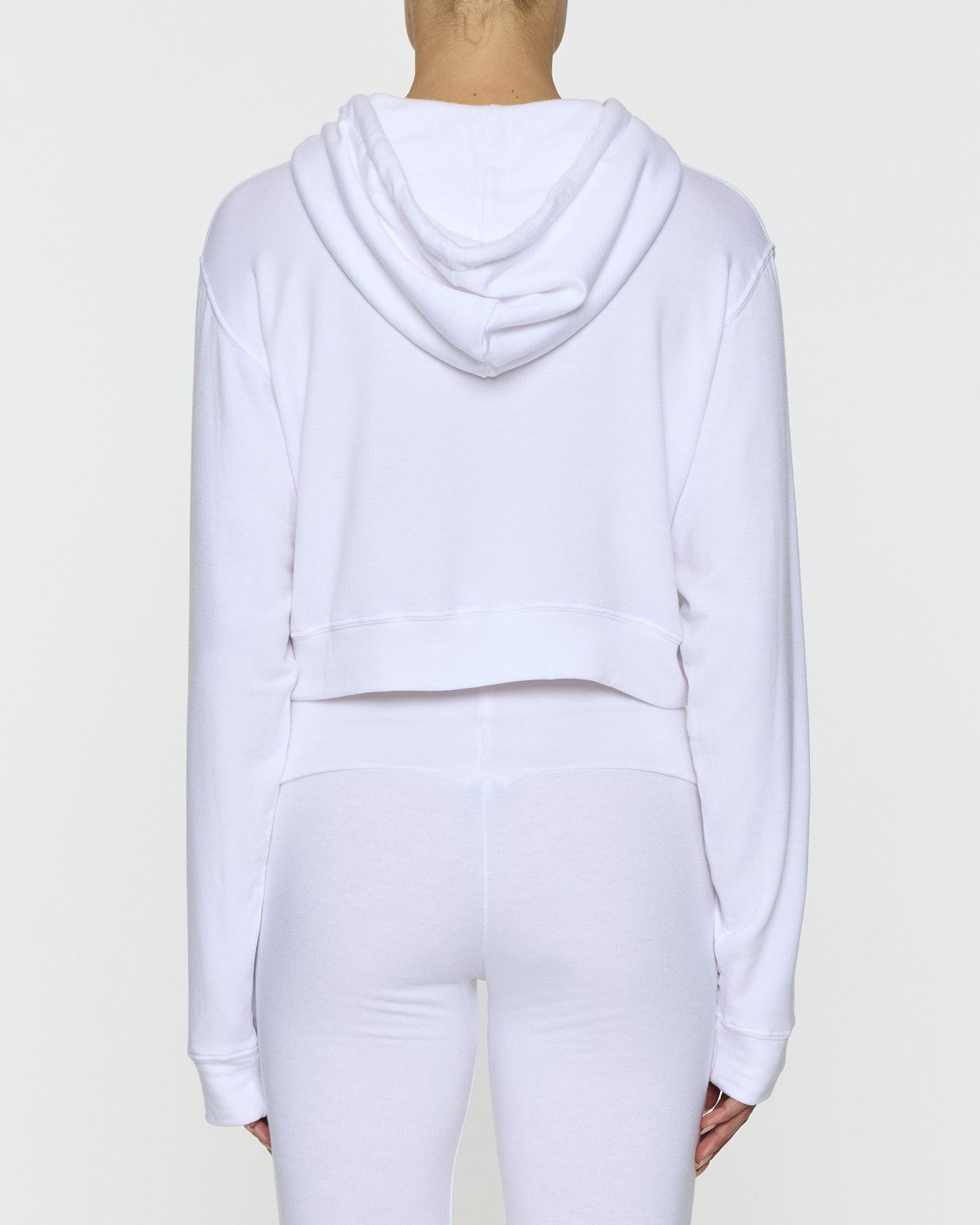White | Kaia Gerber designed Crop Hoodie