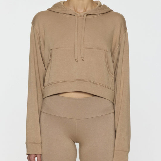 Camel | Kaia Crop Skater Hoodie design with Kaia Gerber