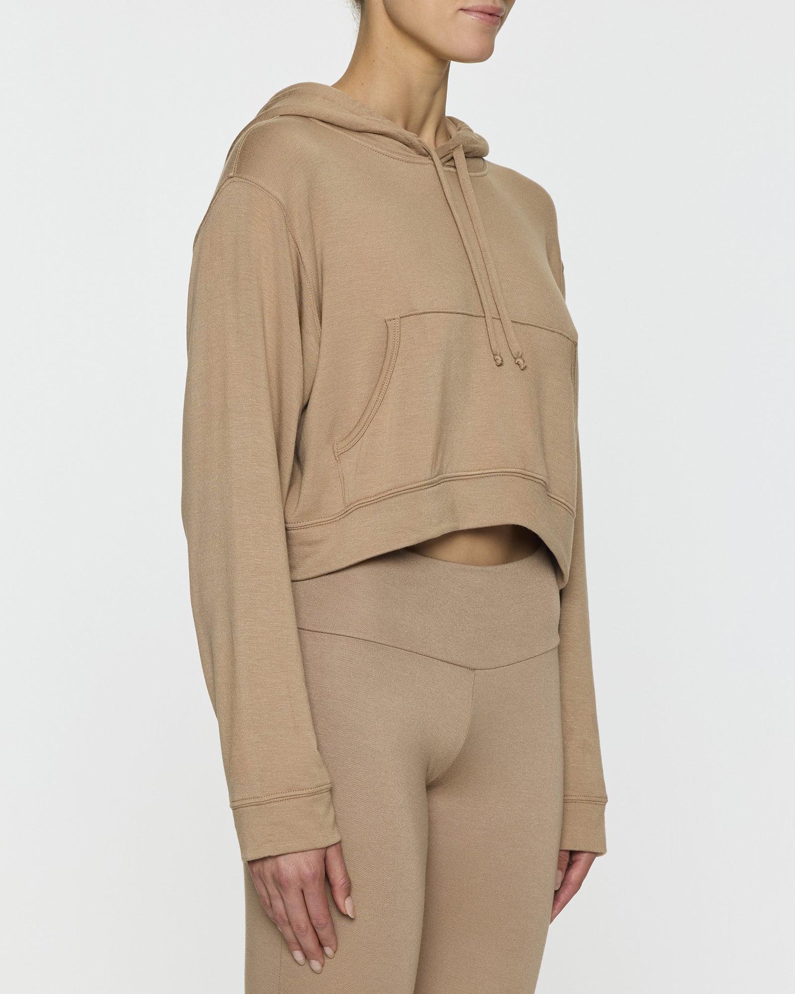 Camel | Kaia Crop Skater Hoodie design with Kaia Gerber