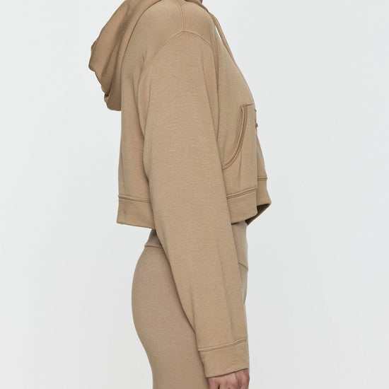 Camel | Kaia Crop Skater Hoodie design with Kaia Gerber