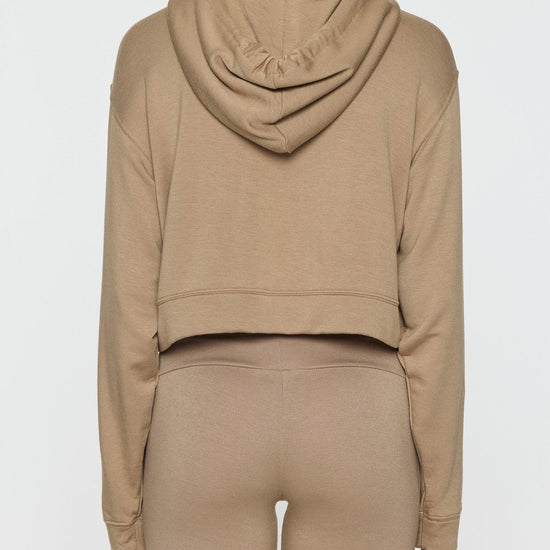 Camel | Kaia Crop Skater Hoodie design with Kaia Gerber