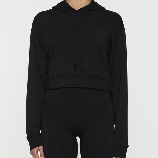 Black | Kaia Gerber designed Crop Hoodie