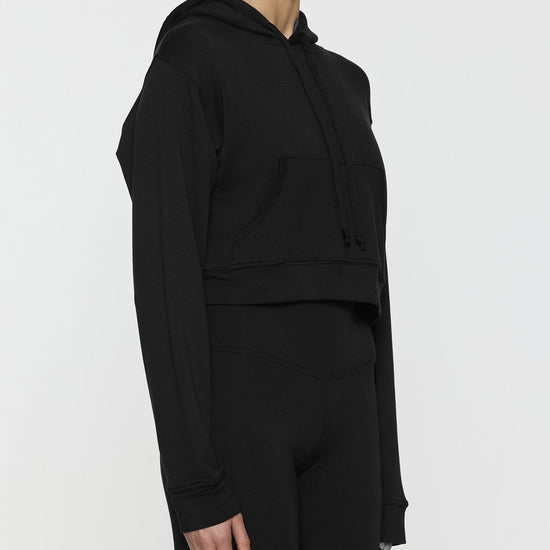 Black | Kaia Gerber designed Crop Hoodie