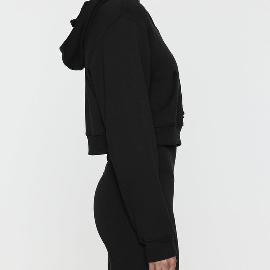 Black | Kaia Gerber designed Crop Hoodie