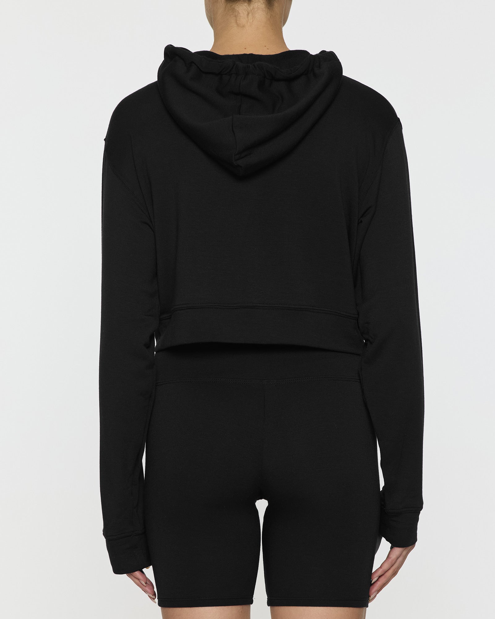 Black | Kaia Gerber designed Crop Hoodie