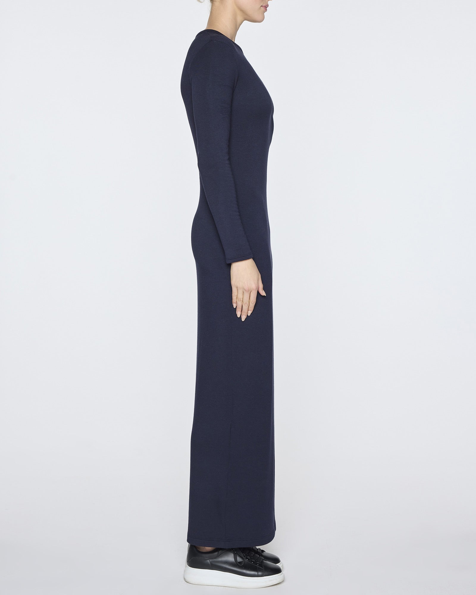 Navy | Women's Long Sleeve Crew Neck Dress