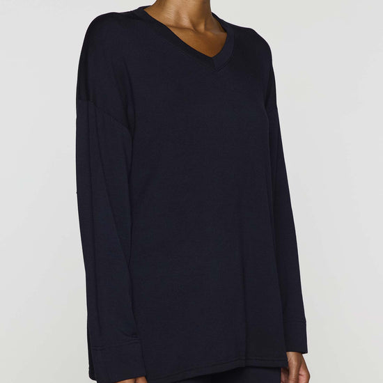 Navy | The Oversized V-Neck