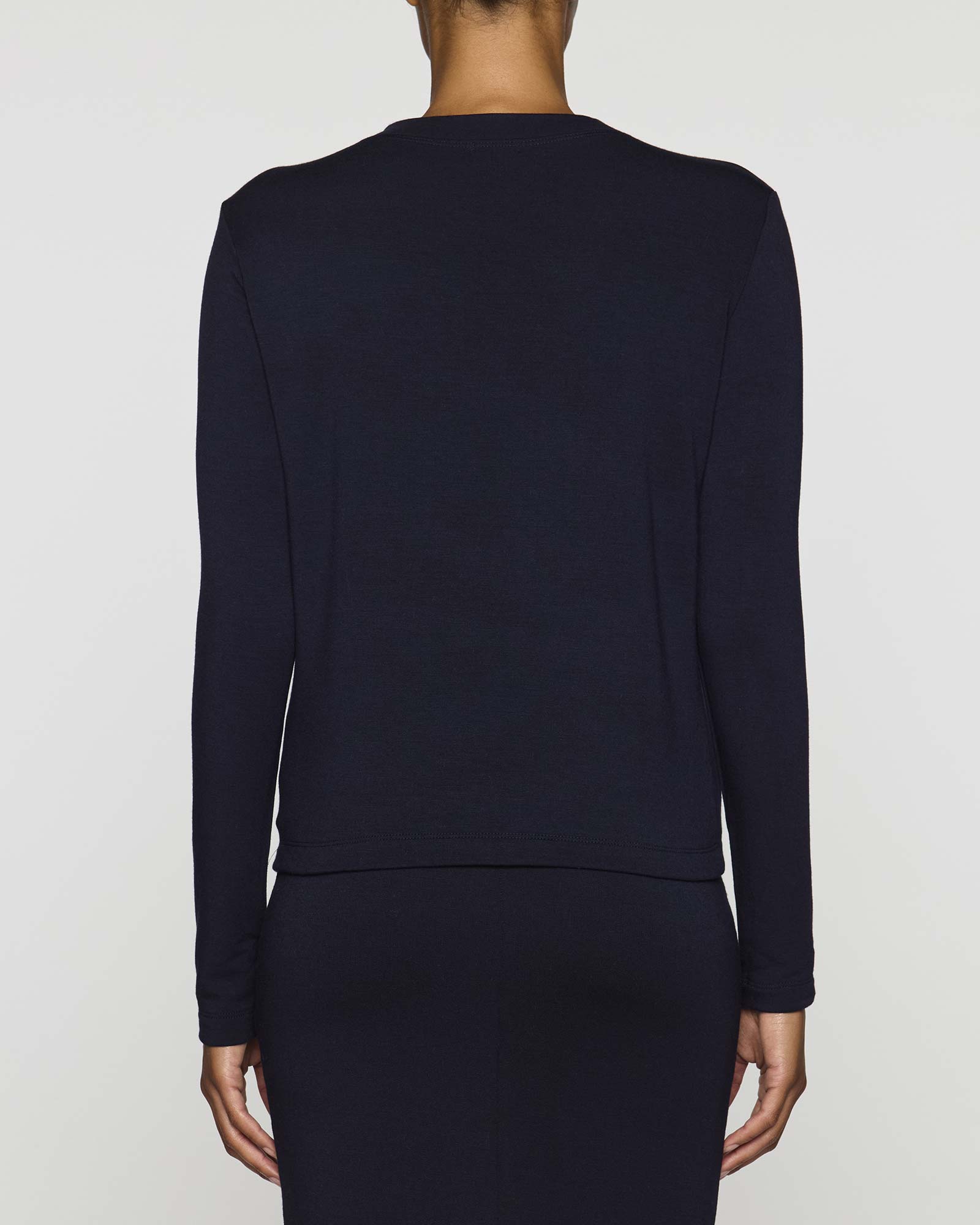 Navy | Women's Shorty Crew Neck Long Sleeve