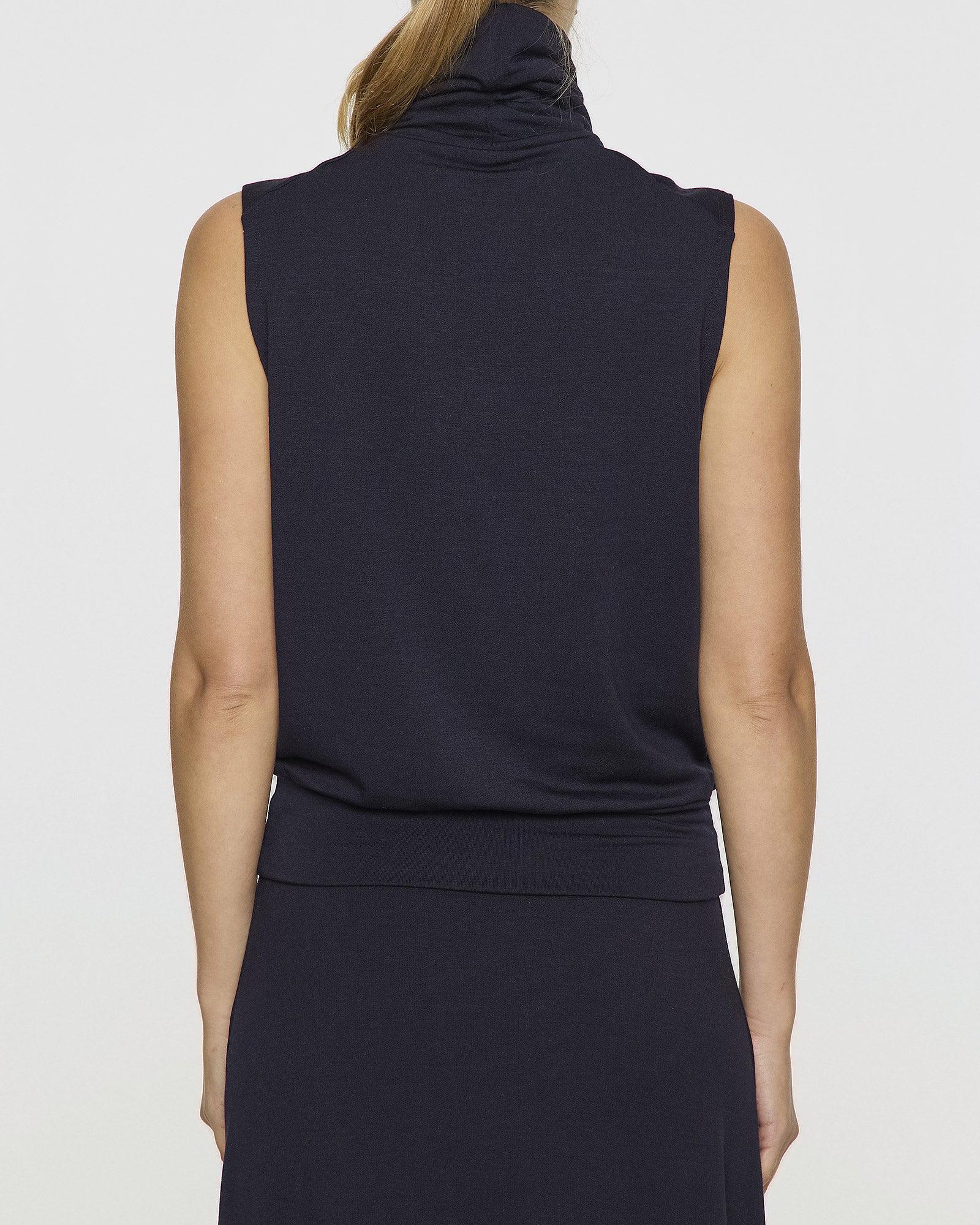 Navy | Sleeveless Turtleneck by Bleusalt