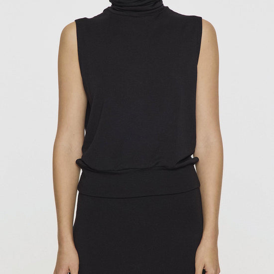 Black | Sleeveless Turtleneck by Bleusalt