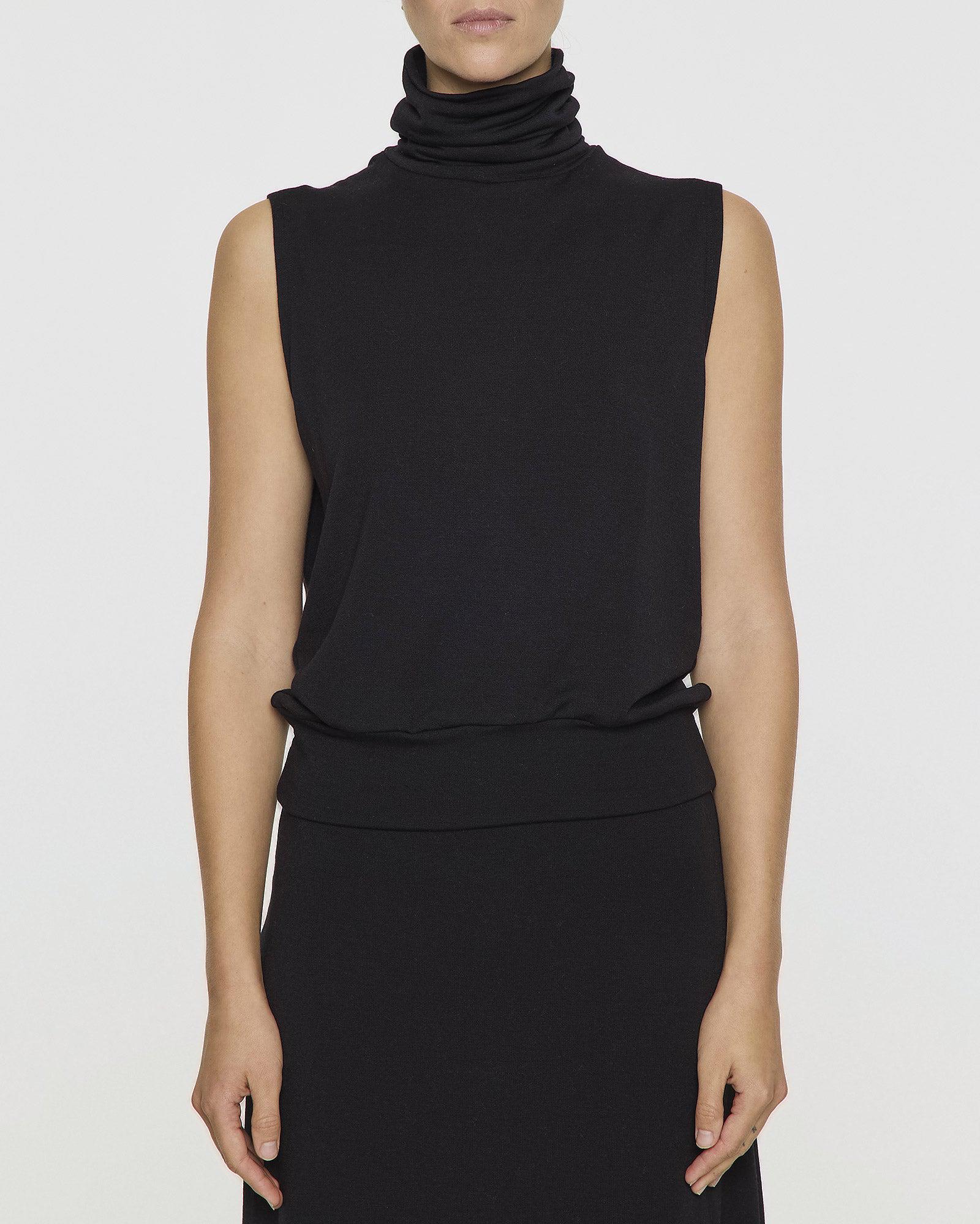 Black | Sleeveless Turtleneck by Bleusalt