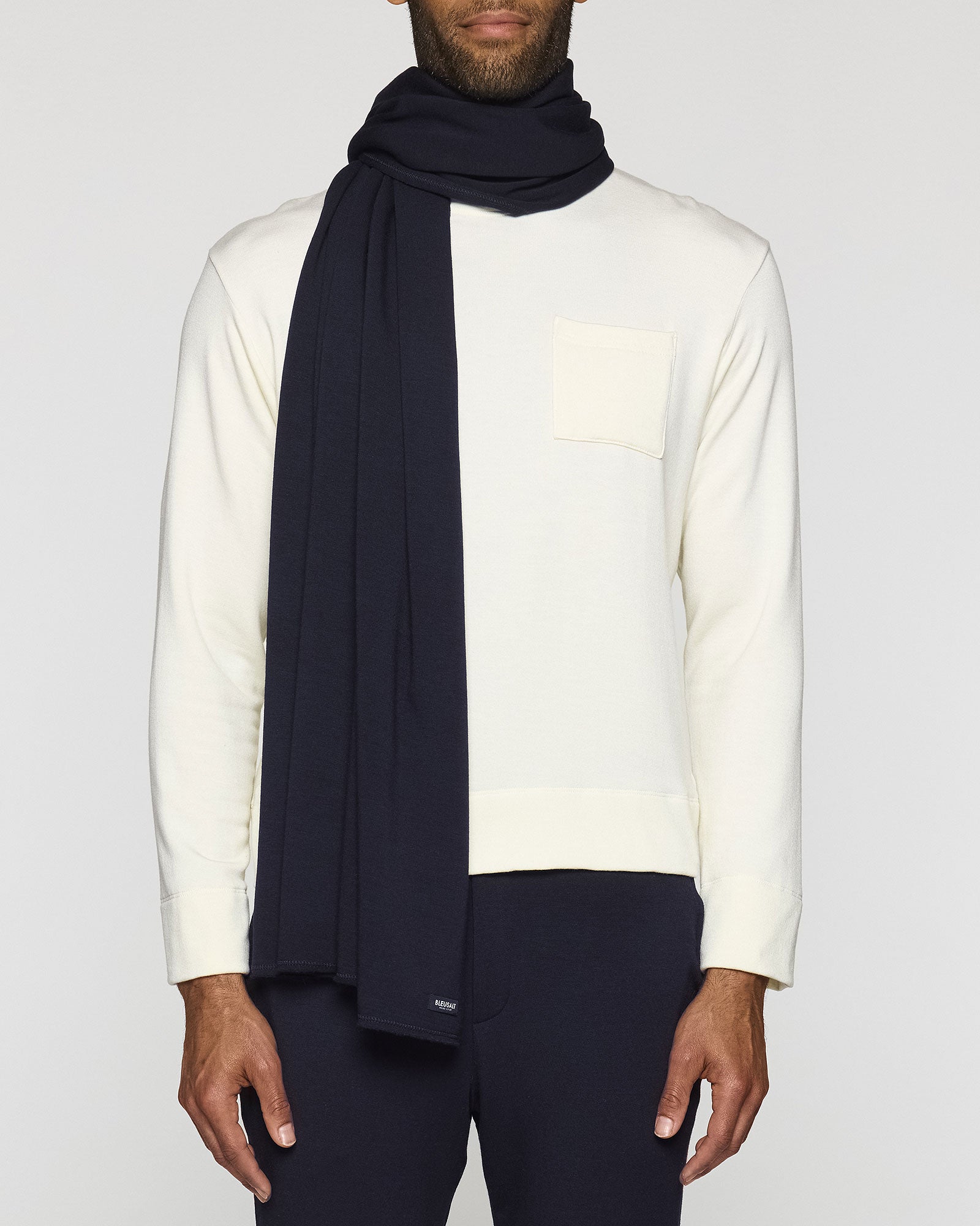 Scarf by Bleusalt - Navy Color - Lightweight & Breathable - Sustainable Luxury Material from Soft Fabric - Washable