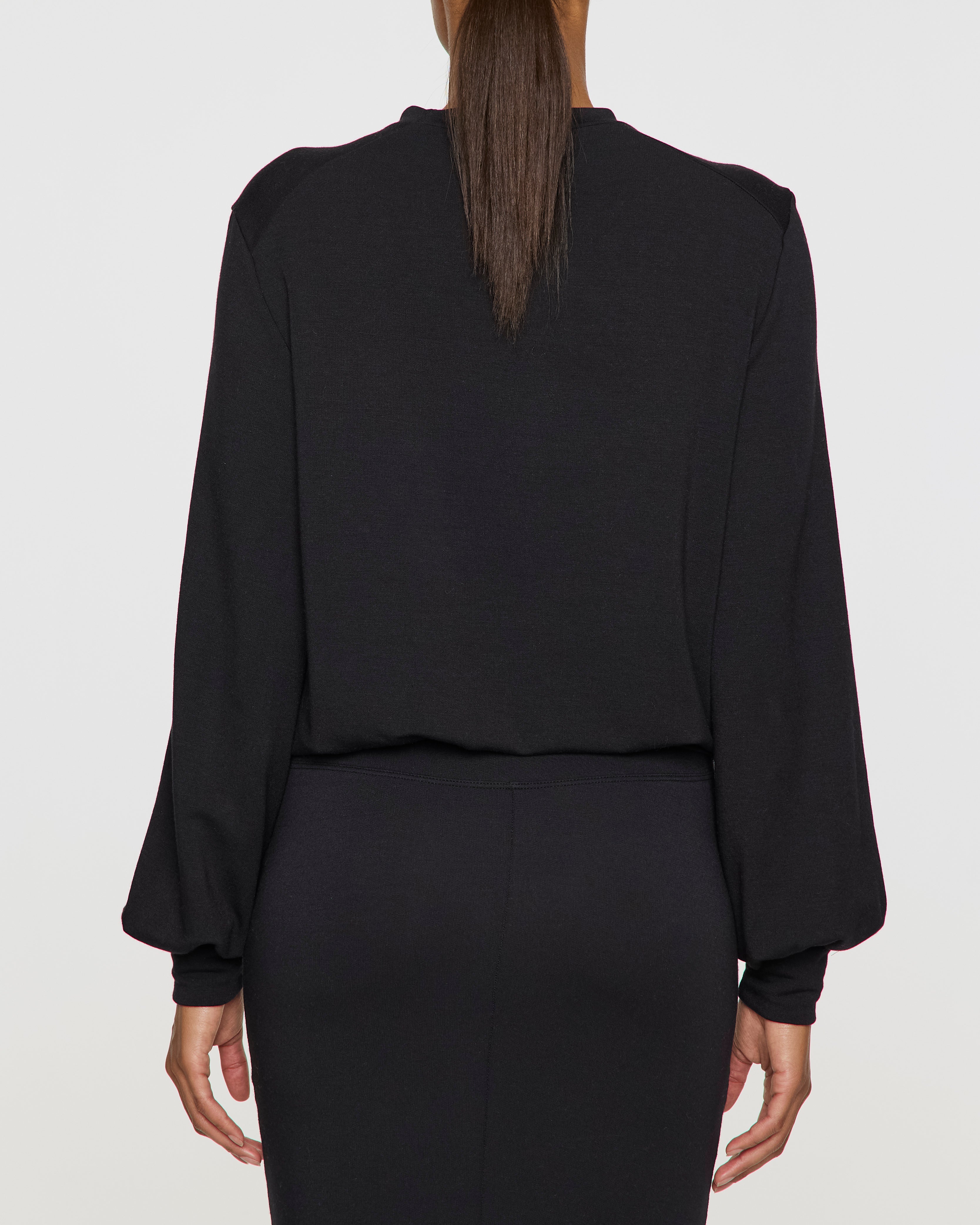 Black | Bubble Crew from the Back