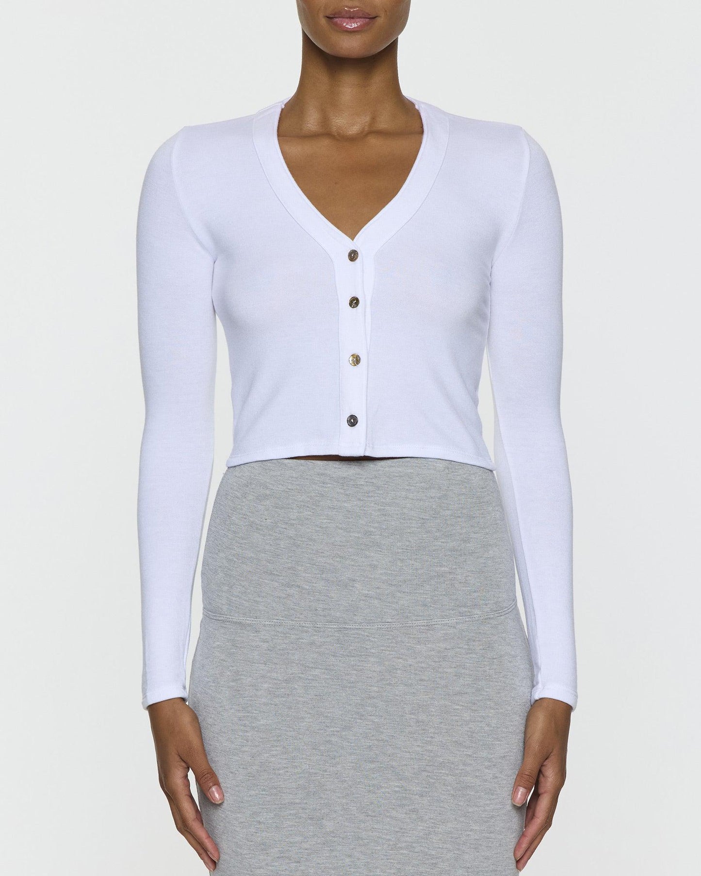 White | Shorty Women's Cardigan