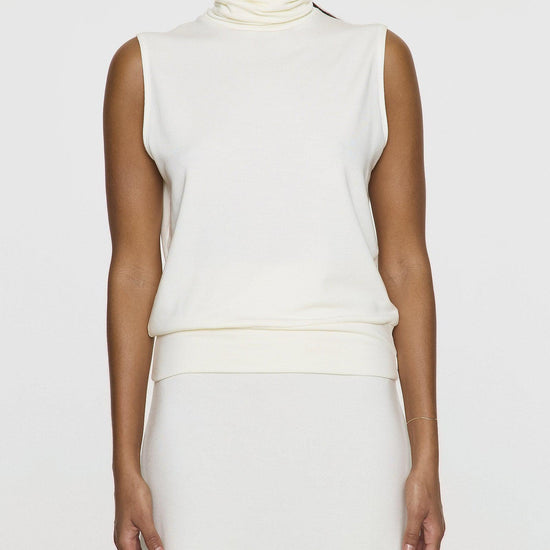 Unbleached | Sleeveless Turtleneck by Bleusalt