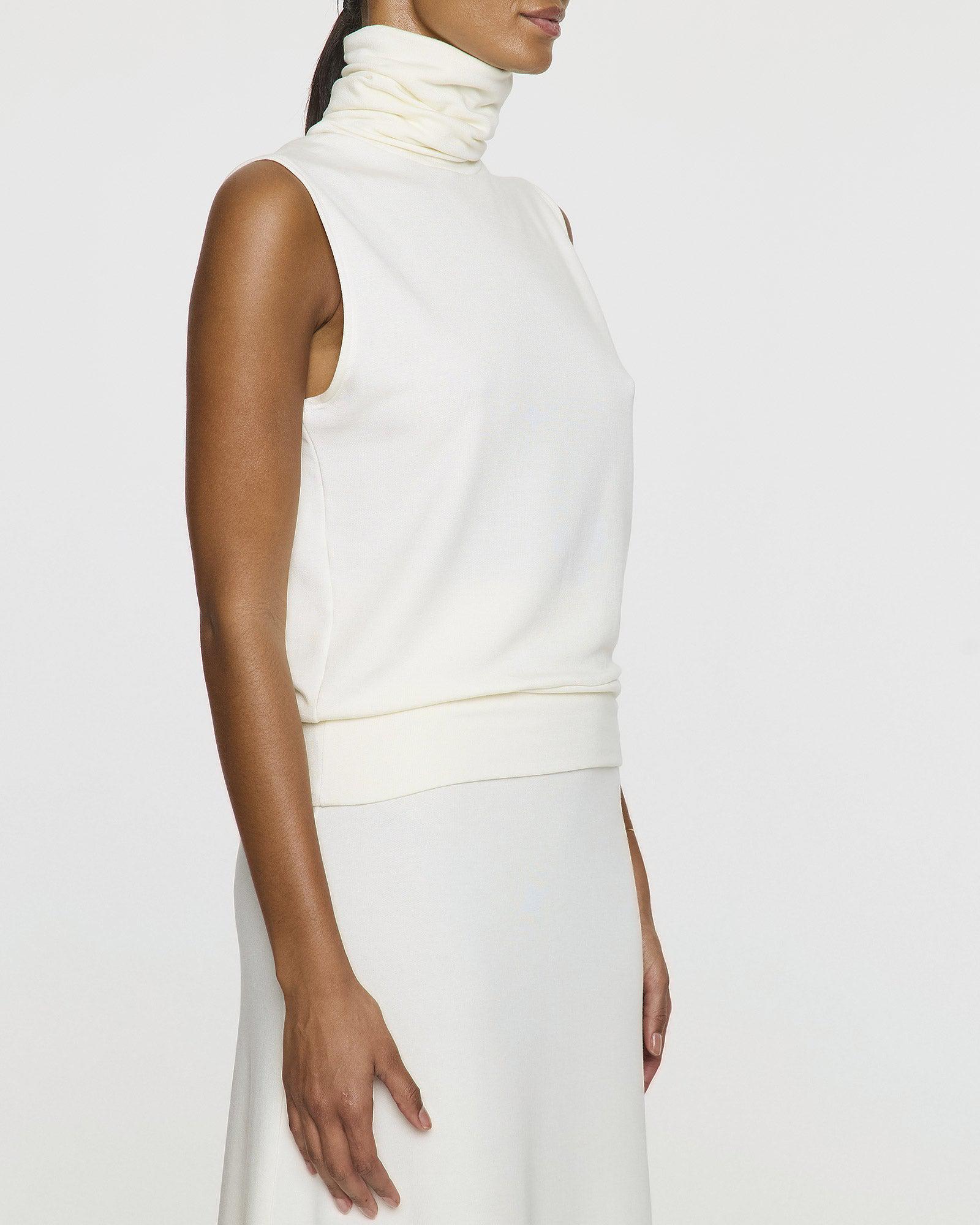 Unbleached | Sleeveless Turtleneck by Bleusalt