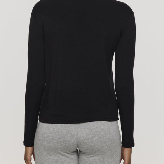 Black | Women's Long Sleeve Crew Shirt