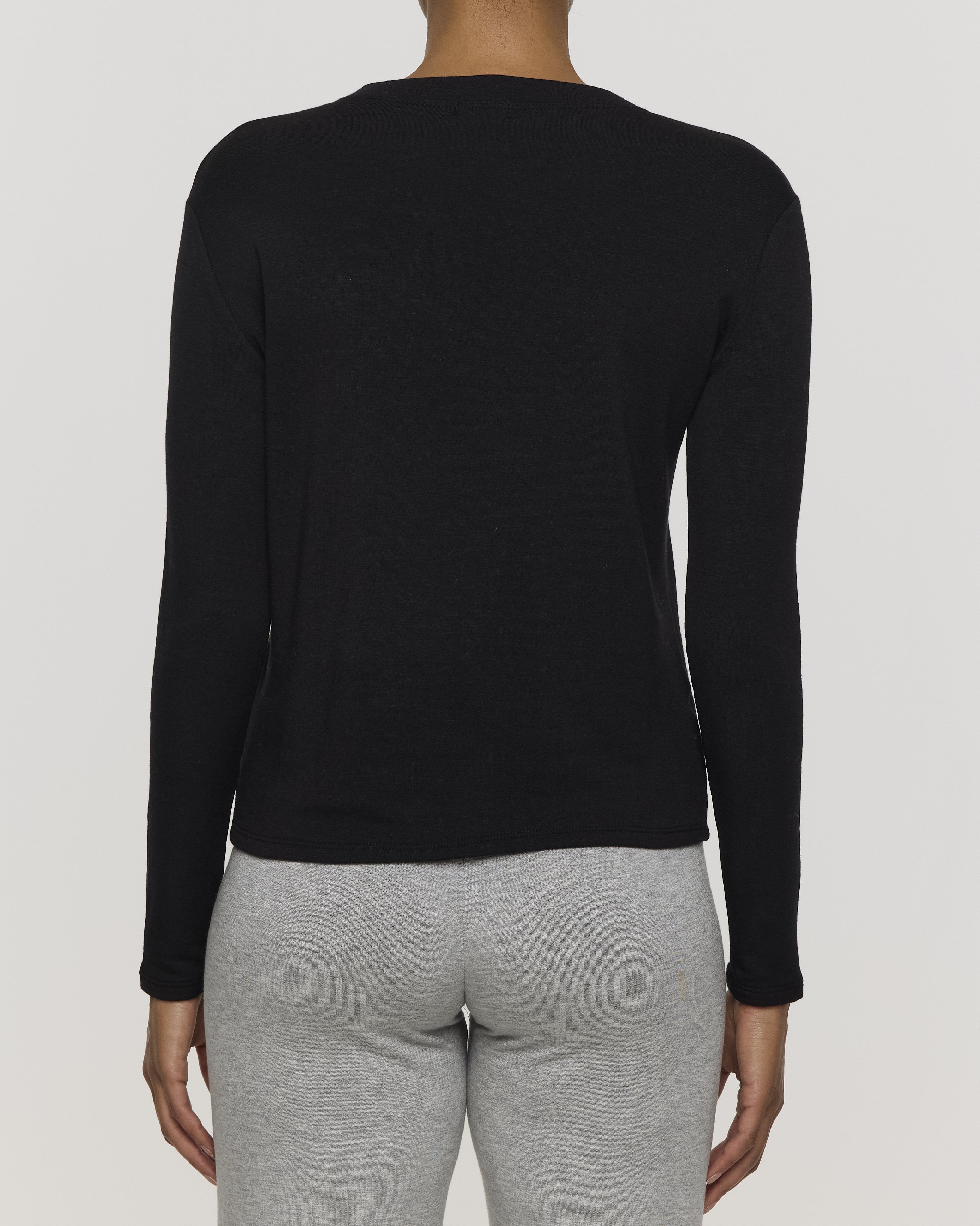 Black | Women's Long Sleeve Crew Shirt