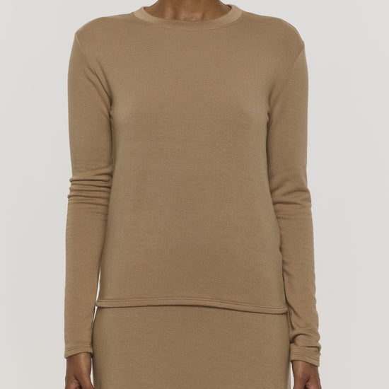 Camel | Women's Long Sleeve Crew Shirt
