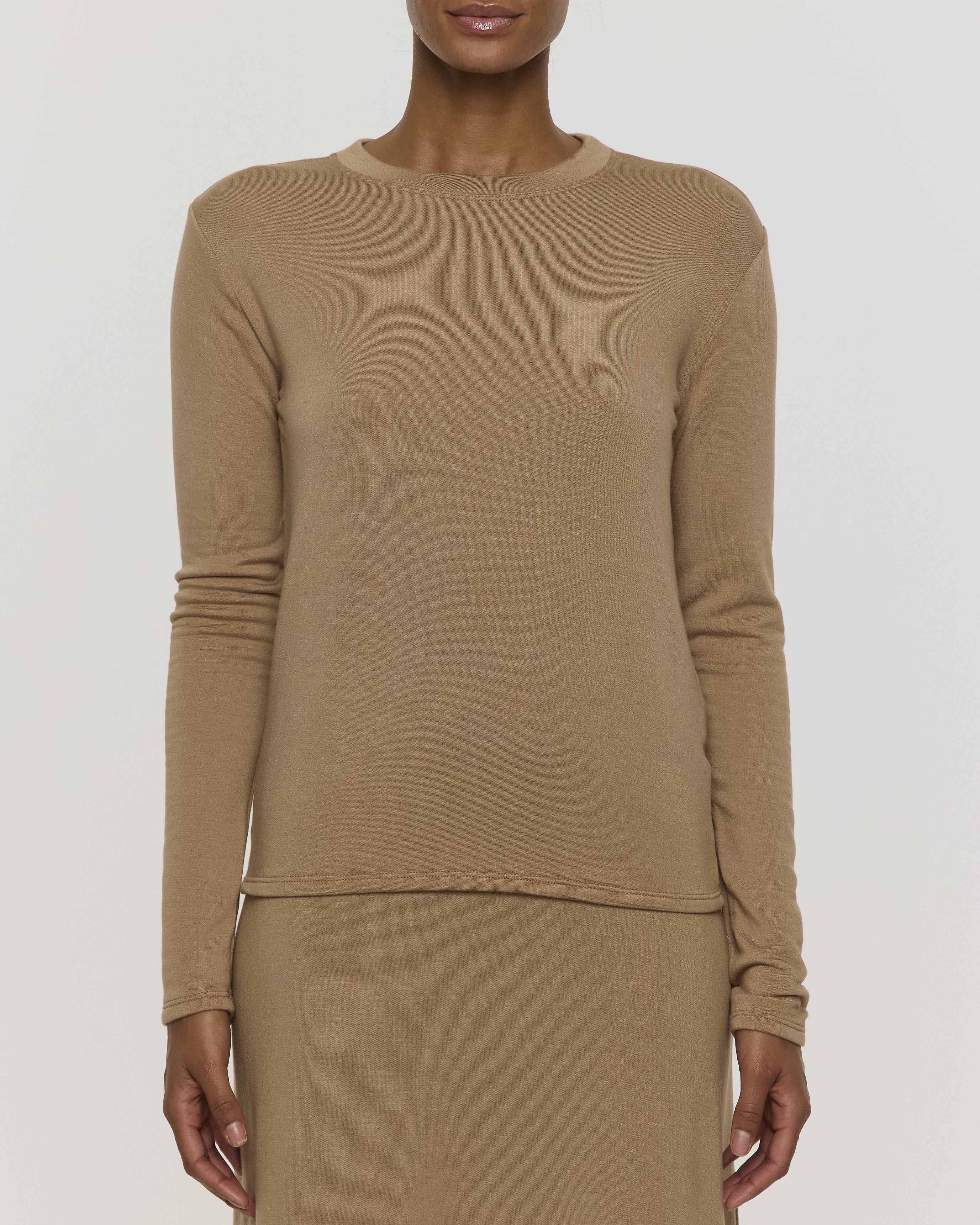 Camel | Women's Long Sleeve Crew Shirt