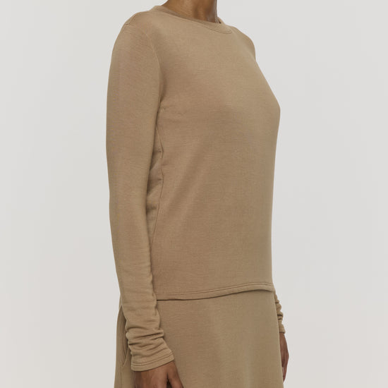 Camel | Women's Long Sleeve Crew Shirt