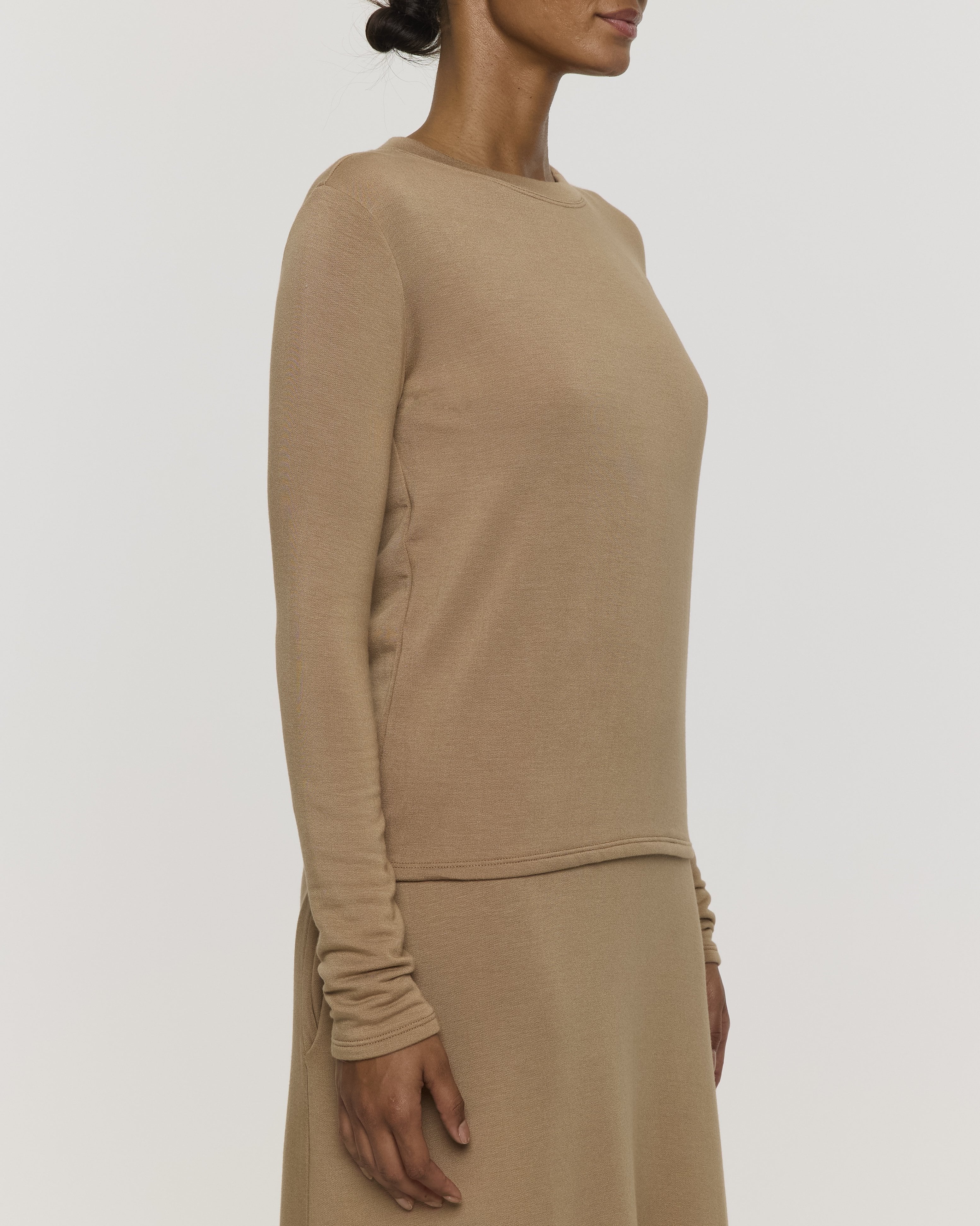 Camel | Women's Long Sleeve Crew Shirt