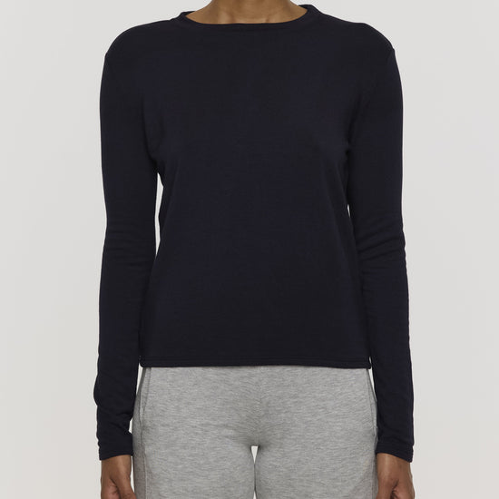 Navy | Women's Long Sleeve Crew Shirt