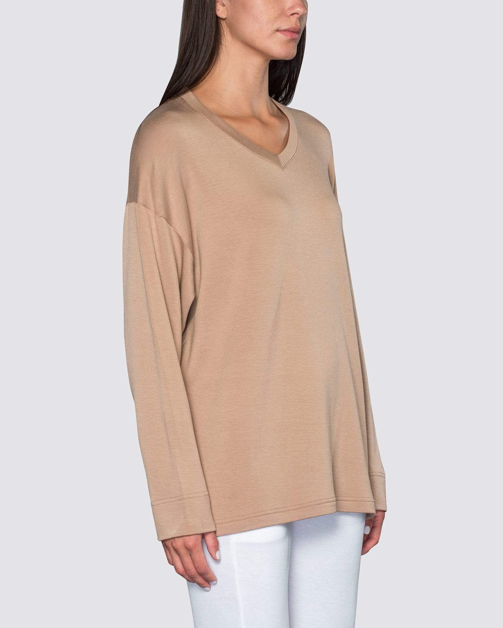 Camel | The Oversized V-Neck
