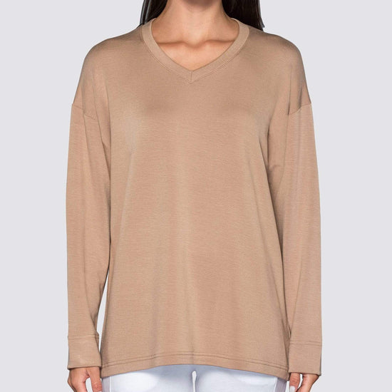 Camel | The Oversized V-Neck